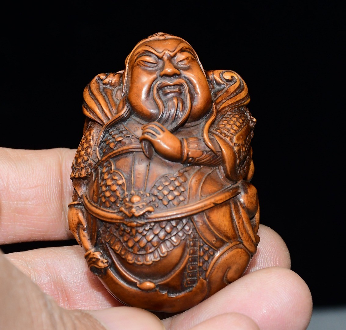 Exquisite Small Leaf Boxwood Weituo Handle Piece