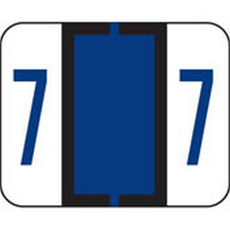 Smead Compatible Numeric "7" Labels, Polylaminated Stock, 1" X 1-1/4"
