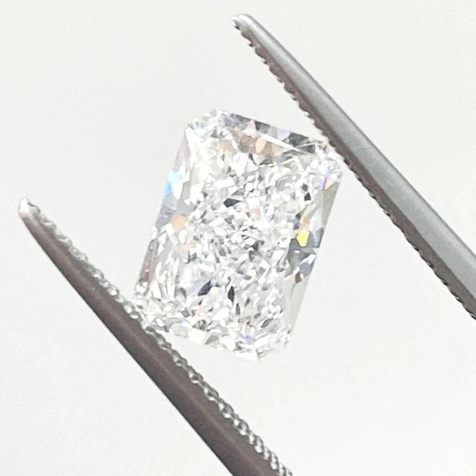 Loose 3.00 CT Radiant Cut Lab Grown Diamond Natural D Color VVS1 Certified j787