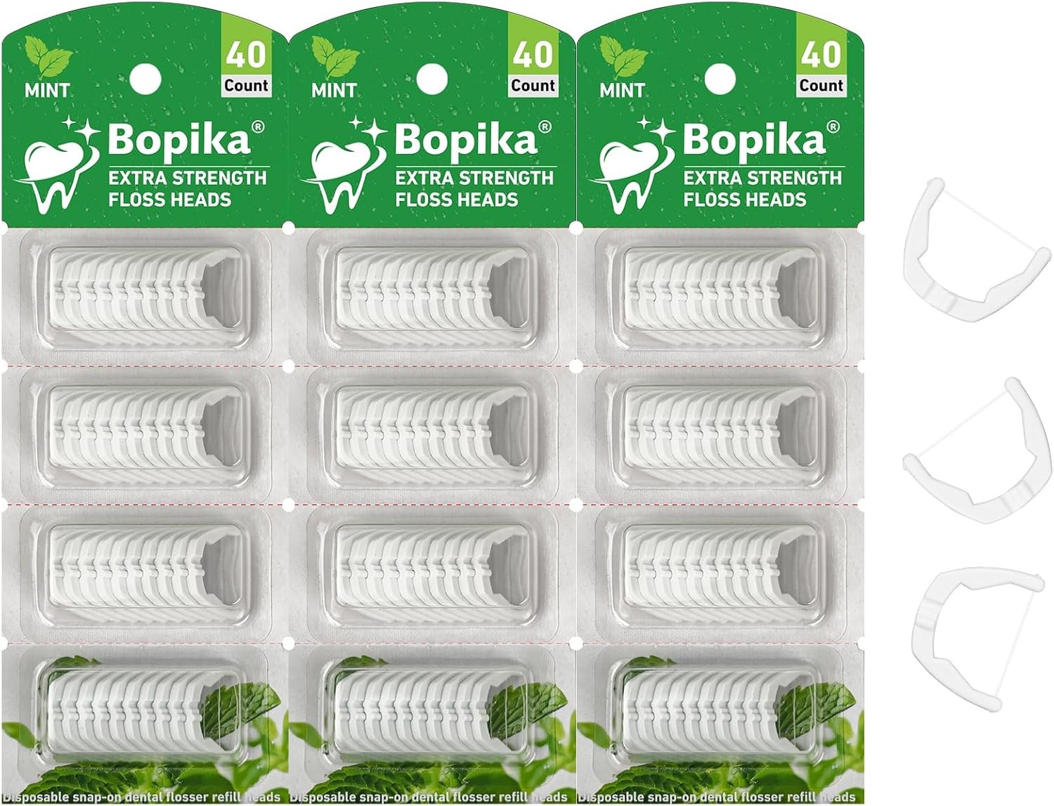 Ultraclean Access Flosser Refill Heads, for Hard to Reach Areas, Mint, Compatibl