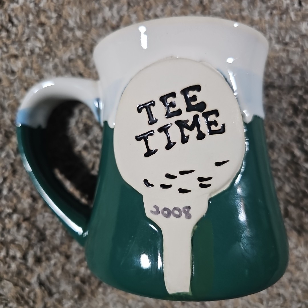 Pottery Golf TEE TIME 2008 coffee Mug
