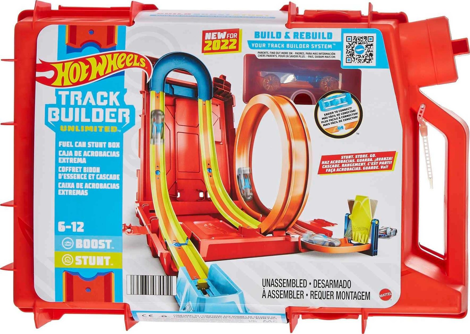 Hot Wheels Track Builder Unlimited Fuel Can Stunt Box, Track Build for Stunting 