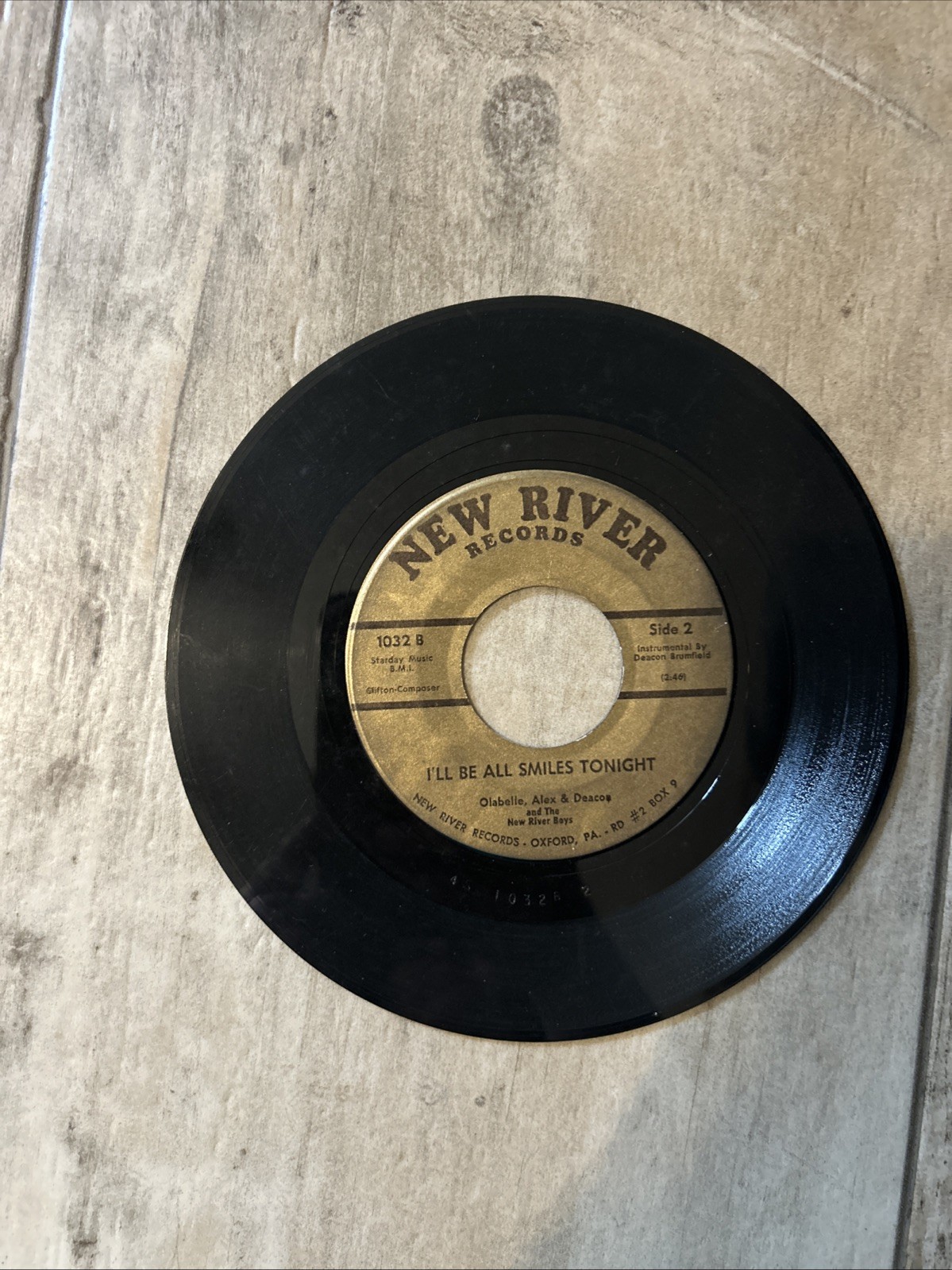 Vintage Rare Olabelle Alex & Deacon I’ll Be All Smiles Tonight 7” Vinyl Record