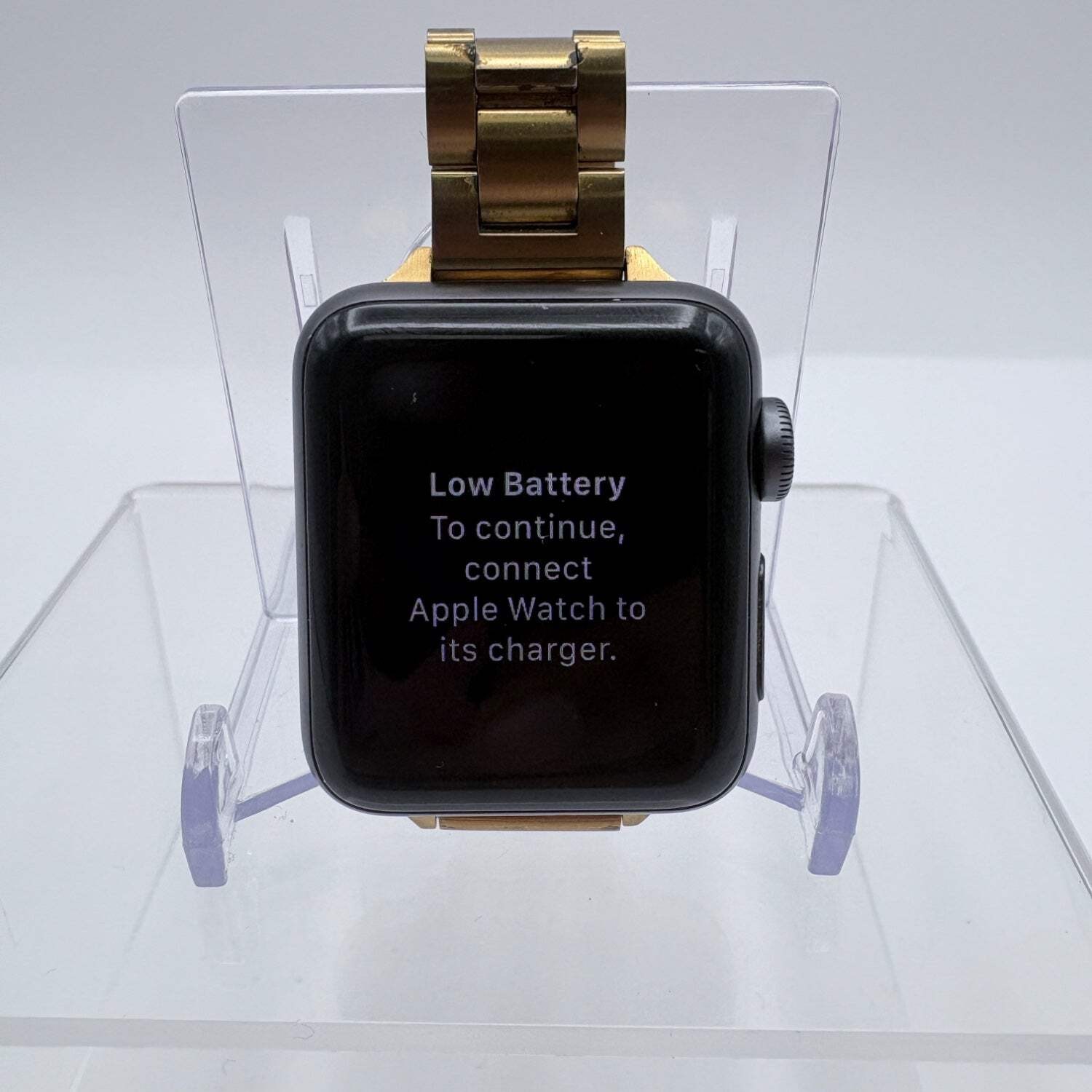 GPS Only Apple Watch Series 3 38MM Space Gray Aluminum Gold Metal Band A1858