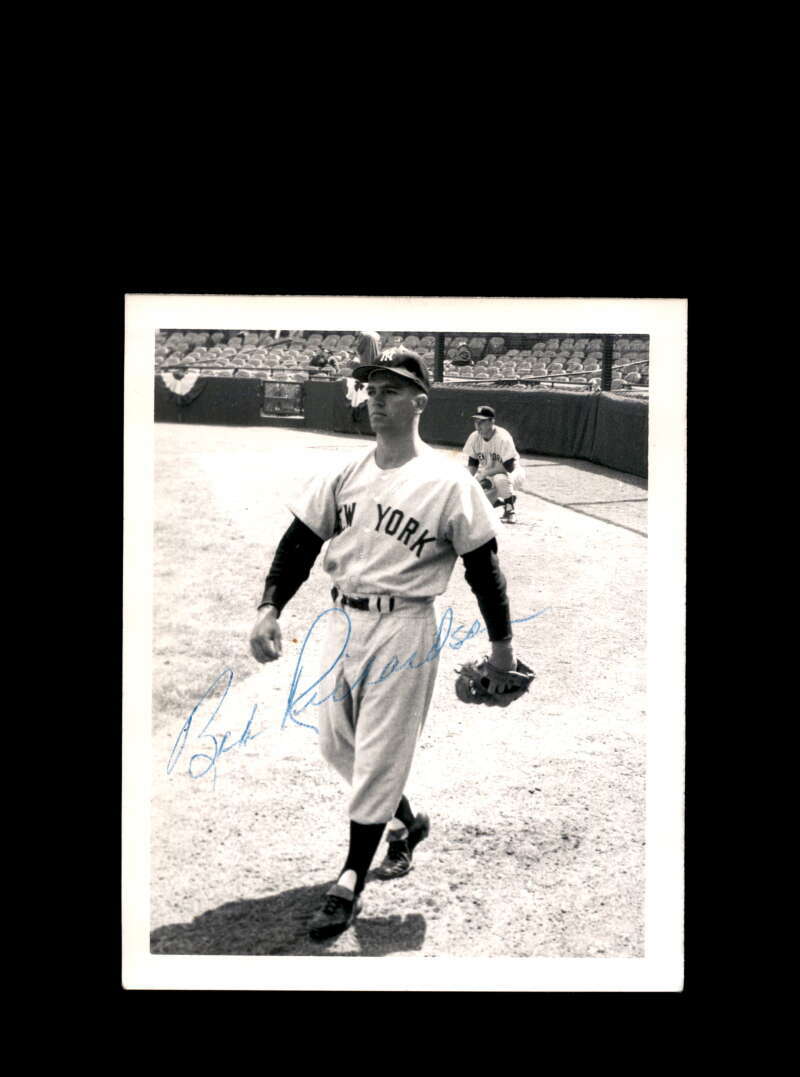 Bobby Richardson JSA Coa Signed Vintage 4x5 1950`s Yankees Original Photo 