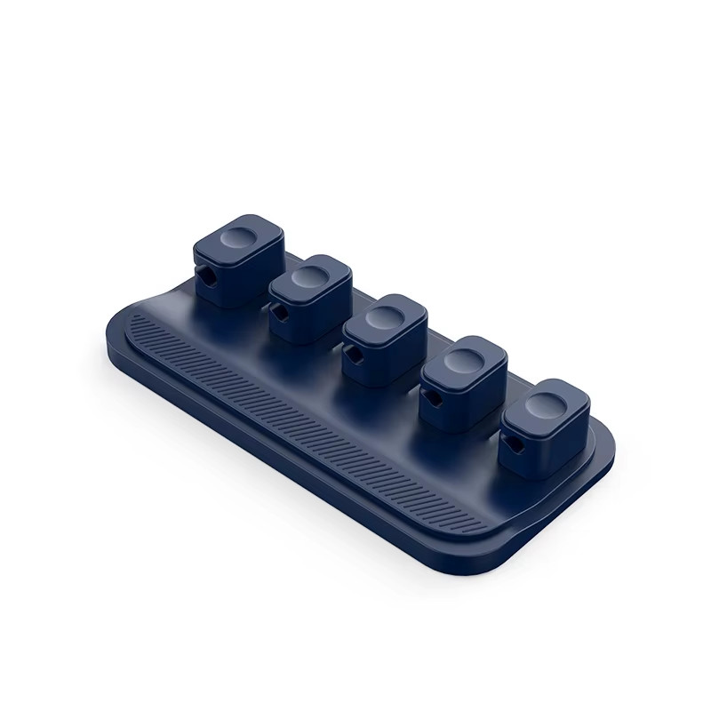 Car Mounted Magnetic Cable Management, Silicone Cable Clamp, Desktop Multi-Purpo