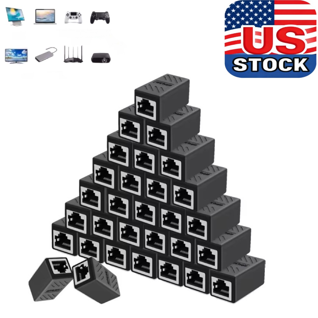 RJ45 Inline CouplerCat7/Cat6/Cat5e Ethernet Network lot Cable Extender Connector