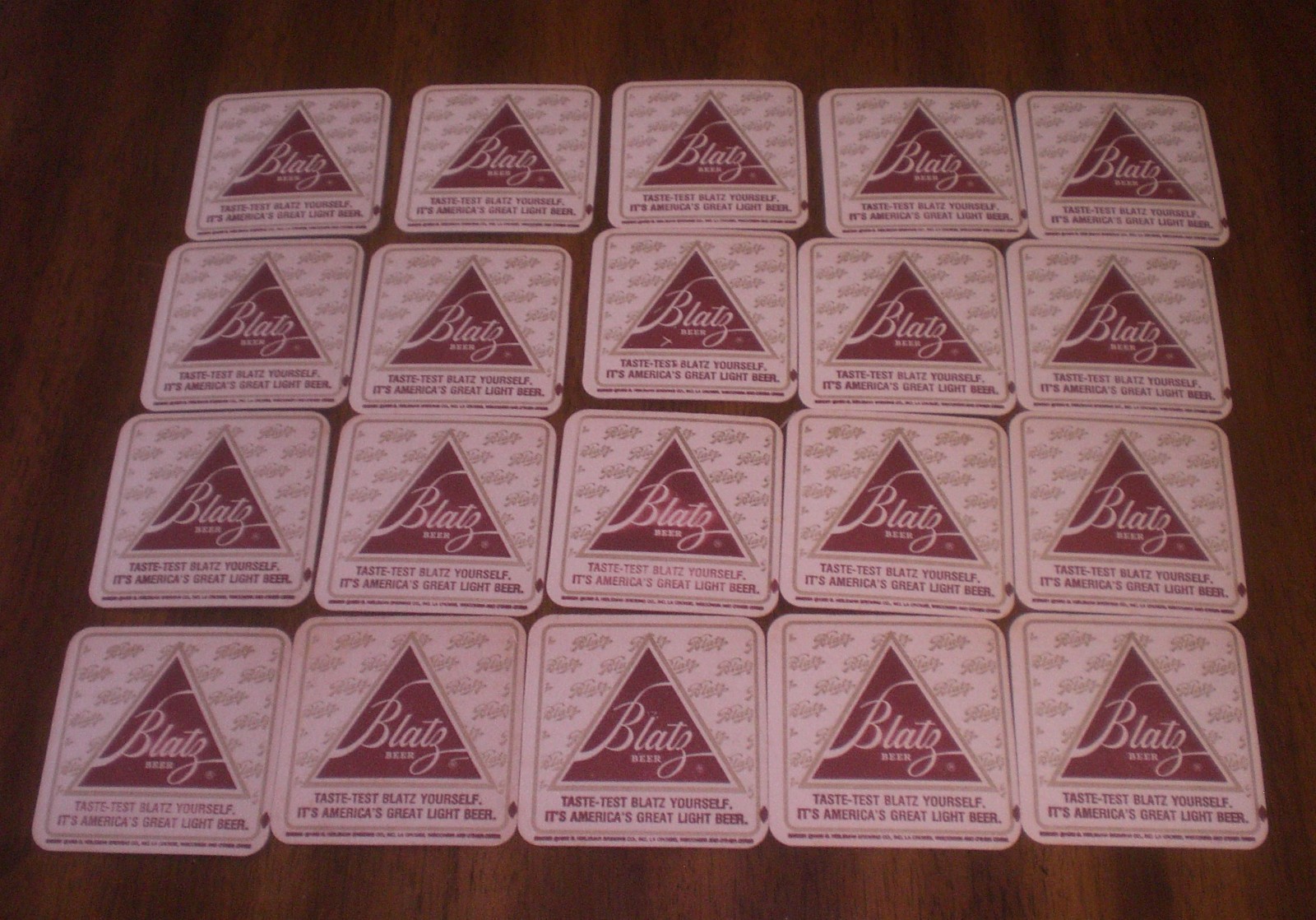 20 BLATZ BEER COASTERS