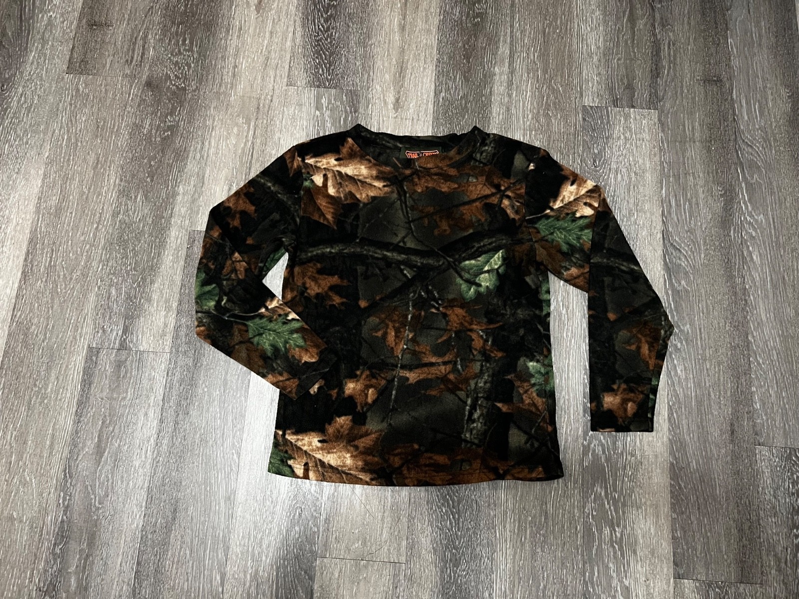 Trail Crest Camo Long Sleeve Shirt Medium Realtree Style Polyester Hunting