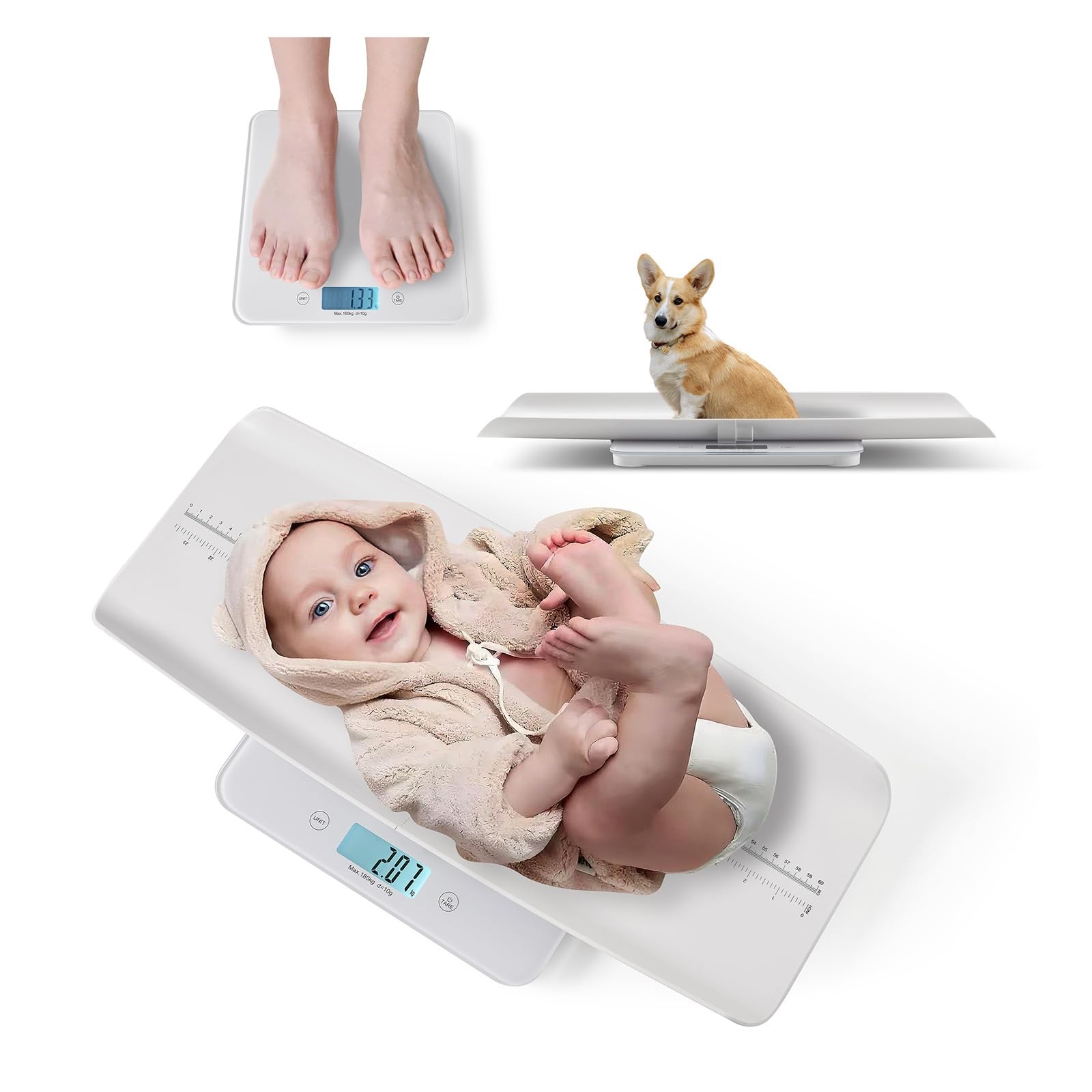 Joyofcife Baby & Pet Scale 400lbs - Multifunctional Digital Weight, Toddler, Chi