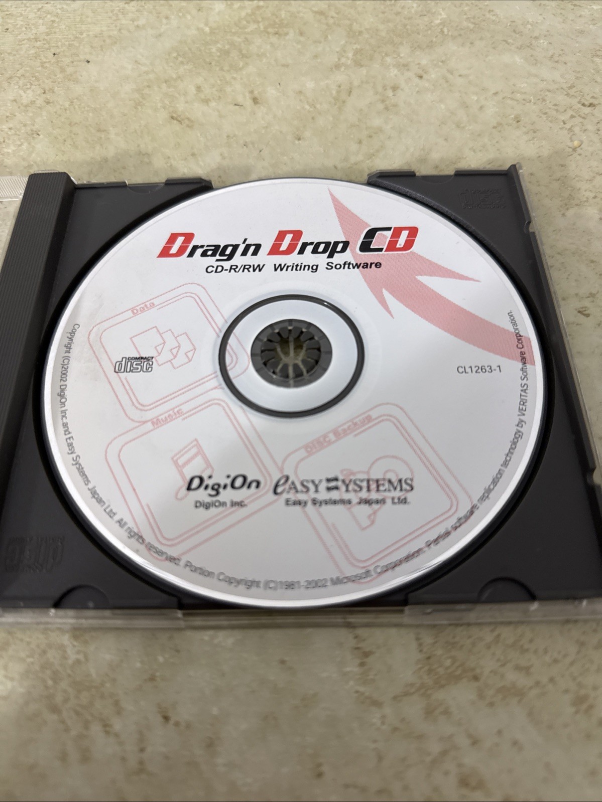DigiOn Drag n Drop CD-R/RW Writing Software CD-Rom Easy Systems CL1263-1 Veritas