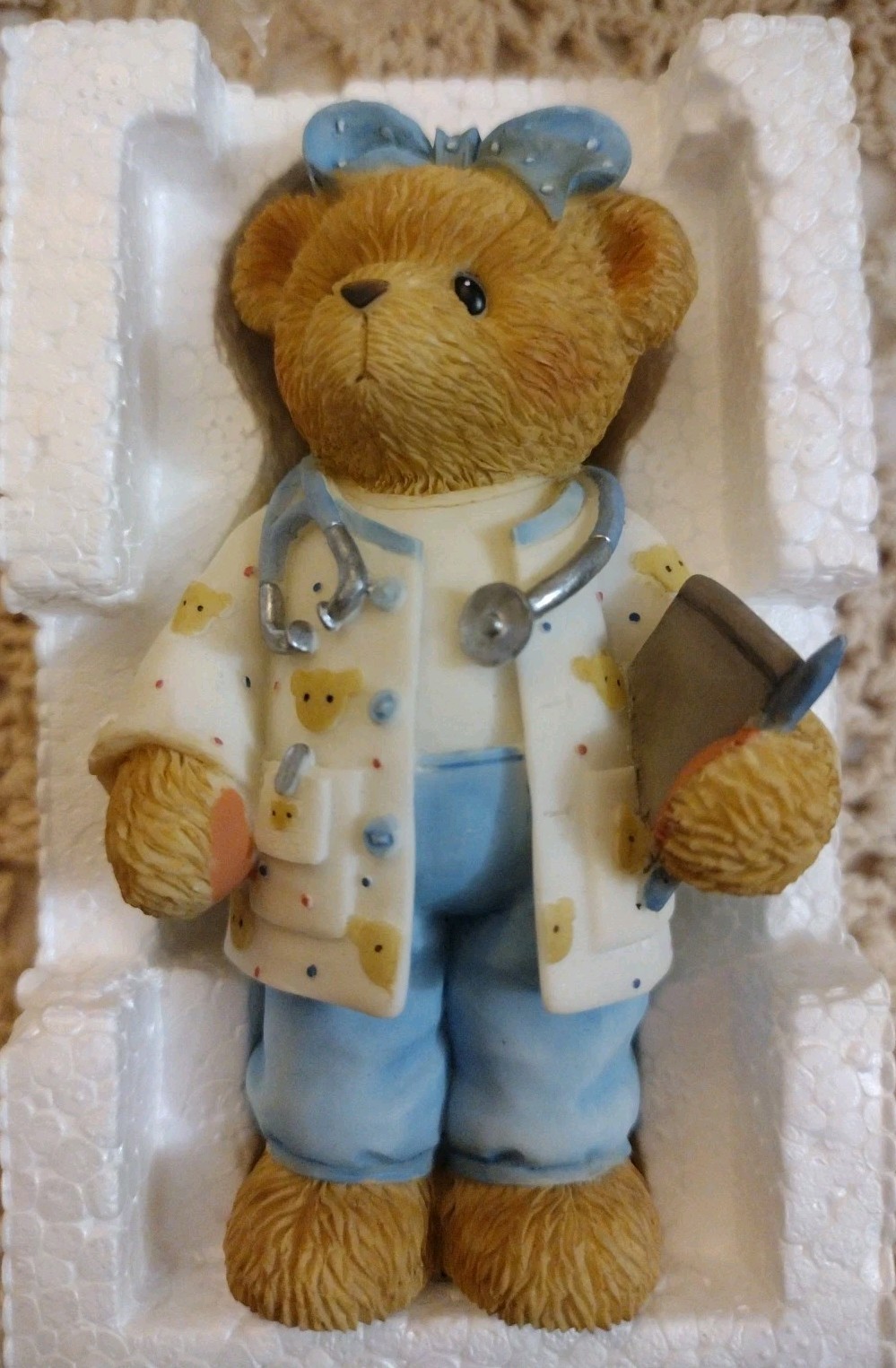 Cherished Teddies Figurine Paula Helping Others Best Part Job Nurse 874728