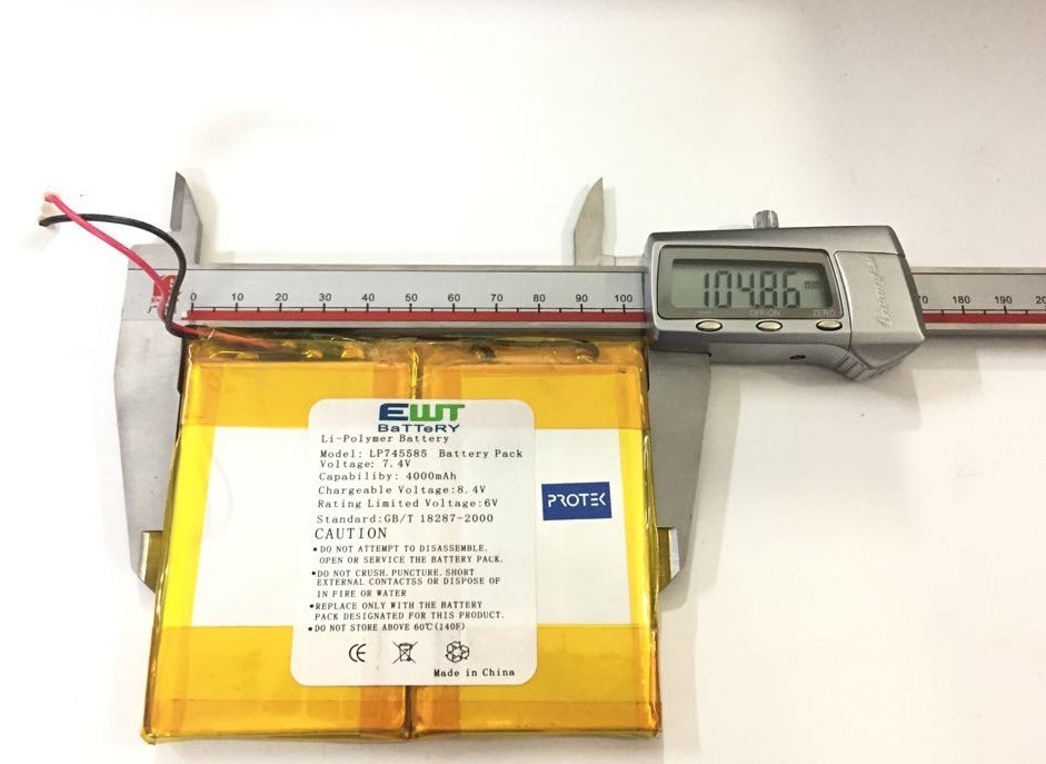 EWT LP745585 7.4V 4000Mah Tablet Battery
