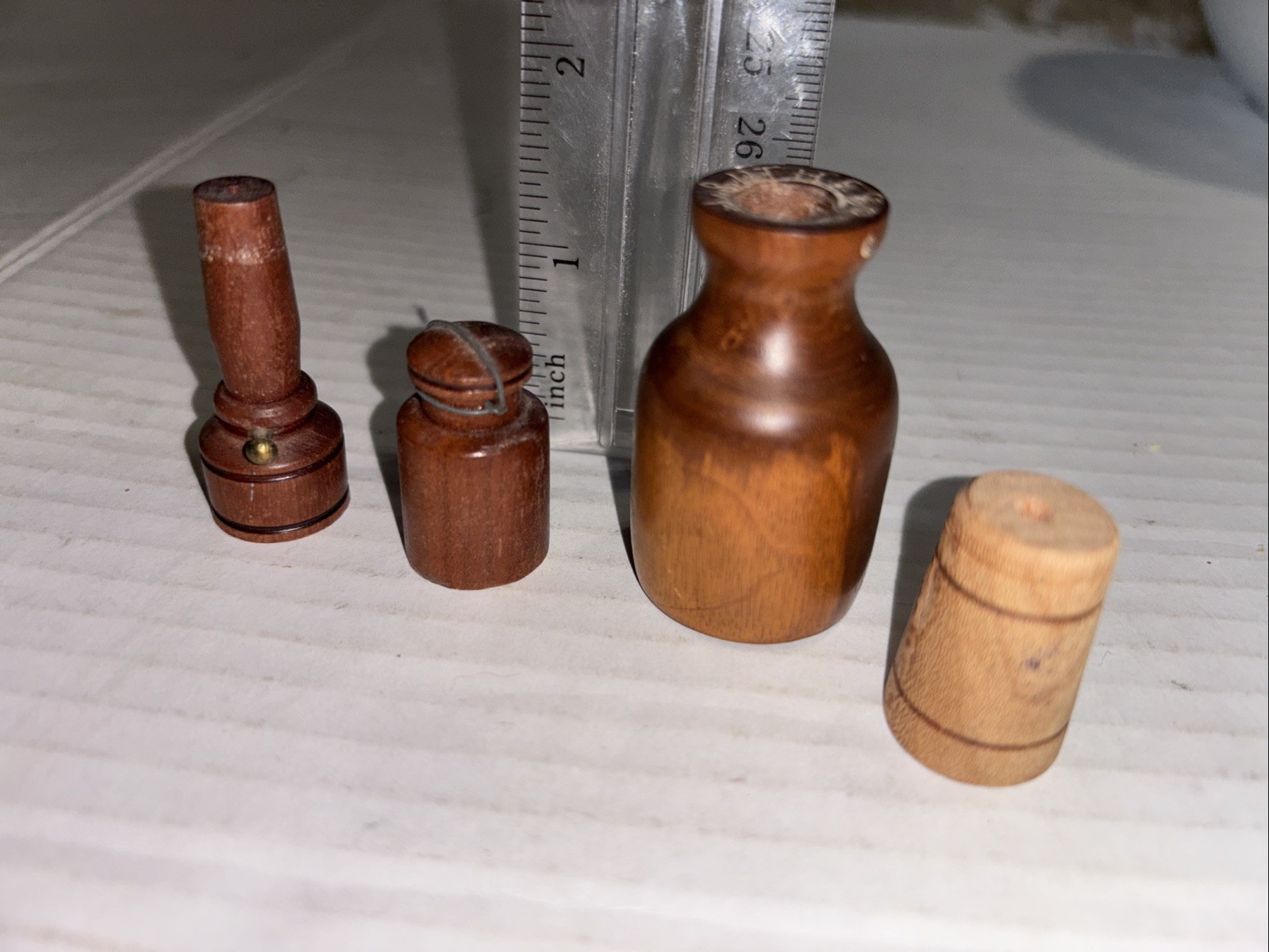 Miniature Wooden Assorted Dollhouse Items 4 Vintage Handmade 