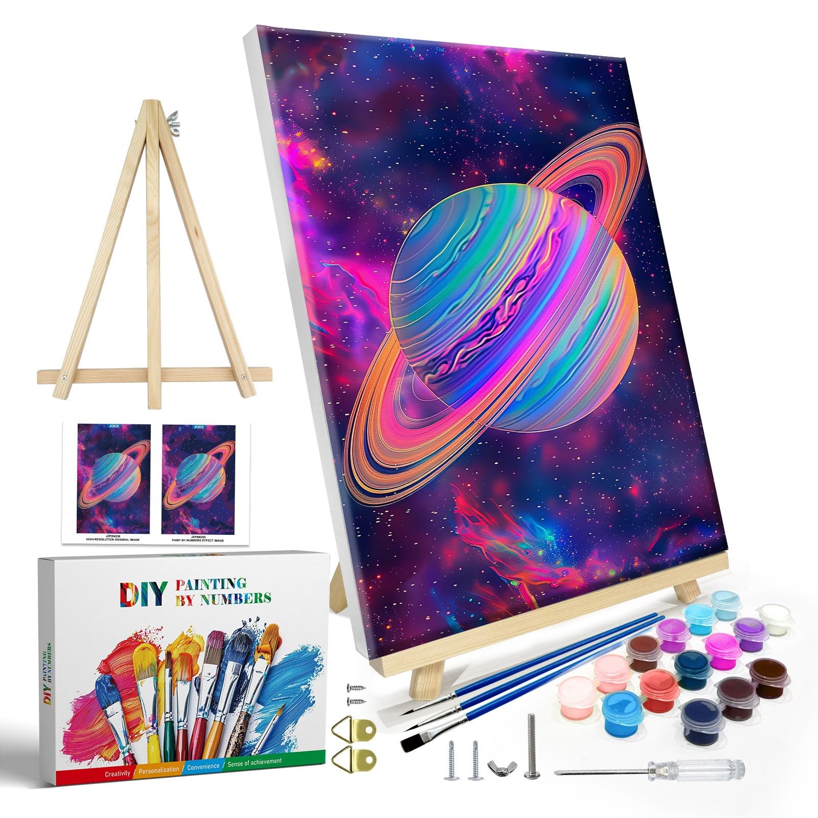 Planet Framed Paint By Numbers Kit For Adults DIY Canvas Oil Painting 8x12