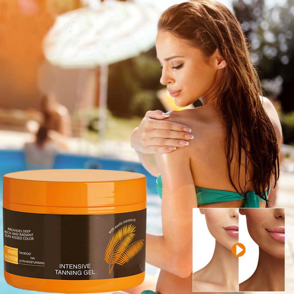 Intensive Tanning Gel Cream For Sunbeds & Outdoor UK 150g Best Tanning Sun PLM