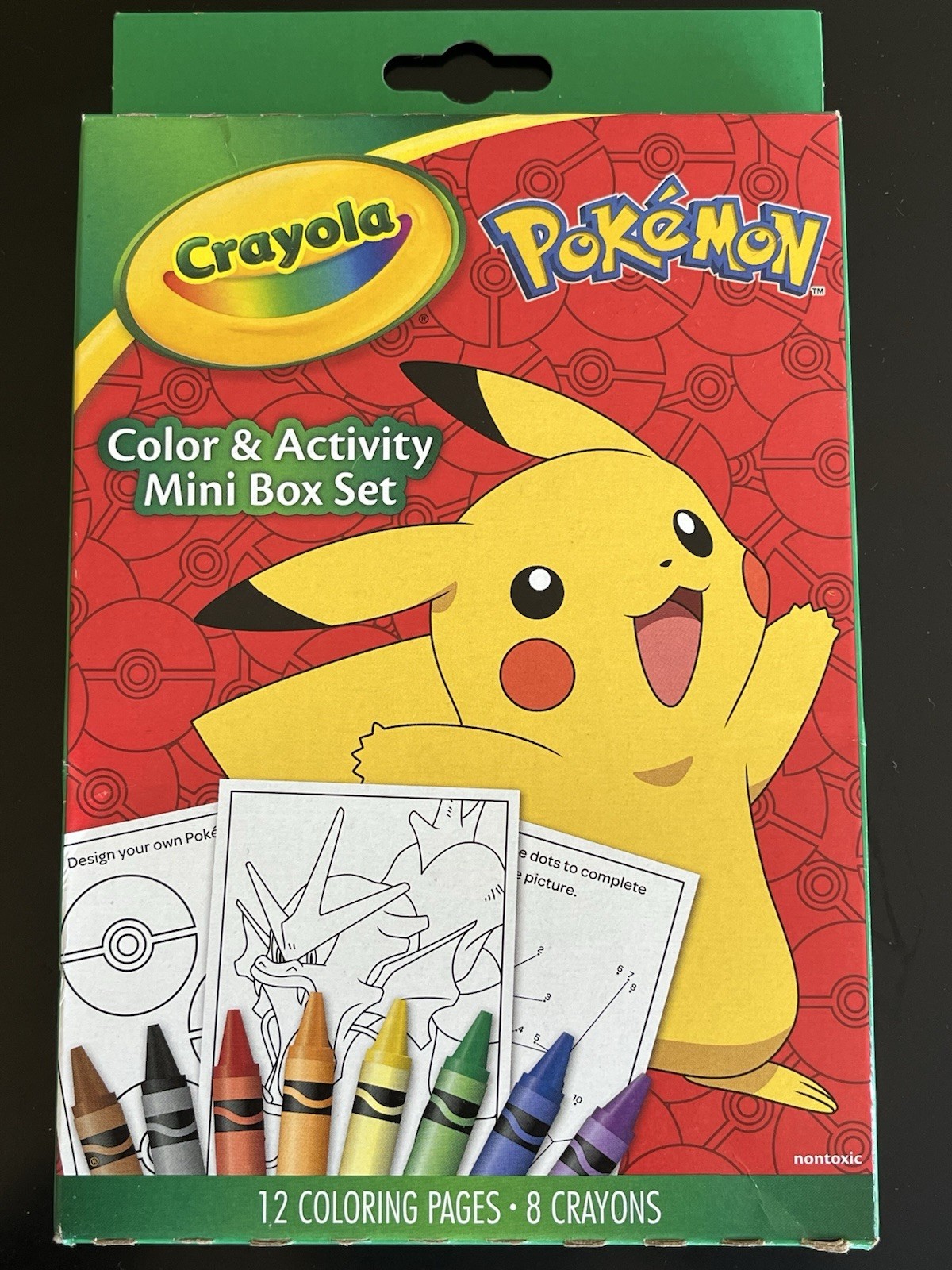 Crayola Pokémon Color & Activity Mini Box Set, 12 Coloring Pages, 8 Crayons