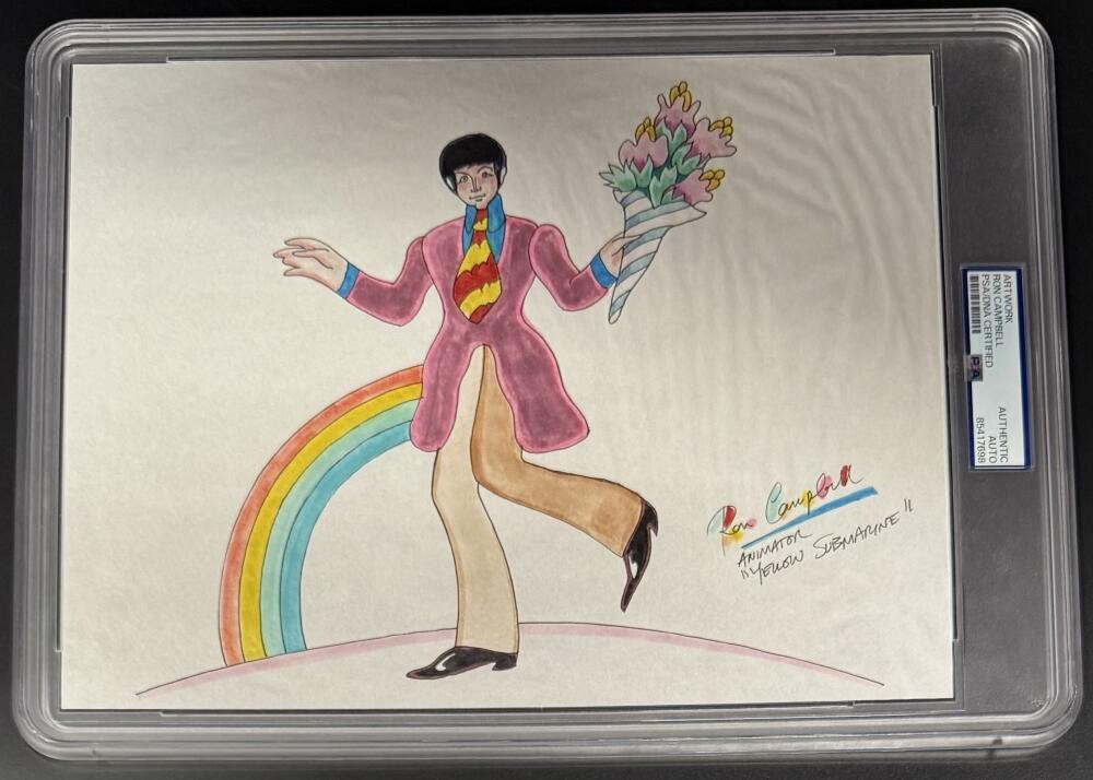 Ron Campbell Signed Autograph PSA/DNA Encapsulated Hand Draw Original Art Sketch