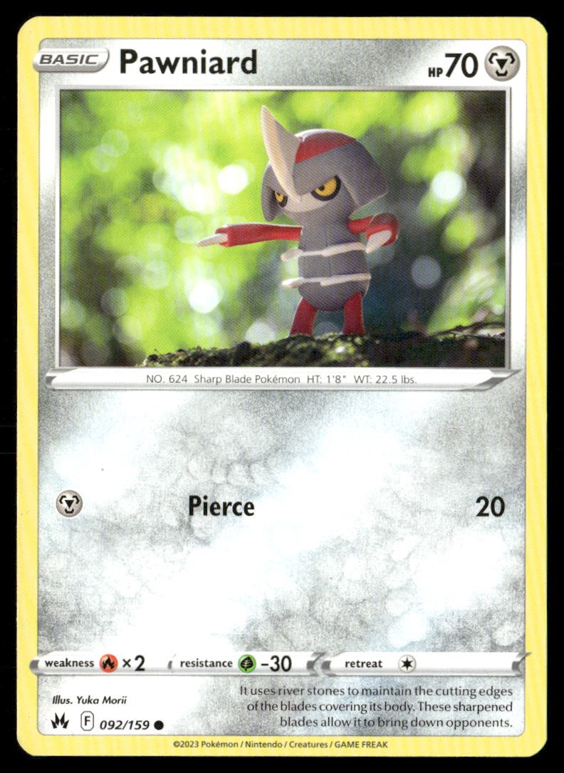 Pawniard (92) Normal Common Crown Zenith 092/159 NM