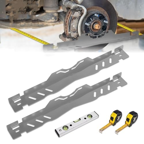 2-Pack Wheel Alignment Tool with Tape Measures and spirit level，Heavy Duty Toe 