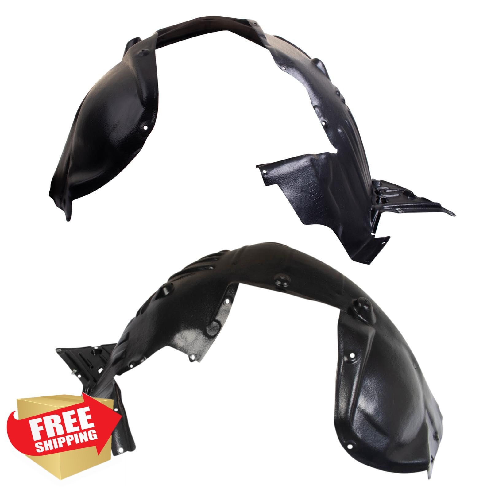 TRQ Inner Fender Liner Set for 14-15 Acura MDX Front Driver/Pass