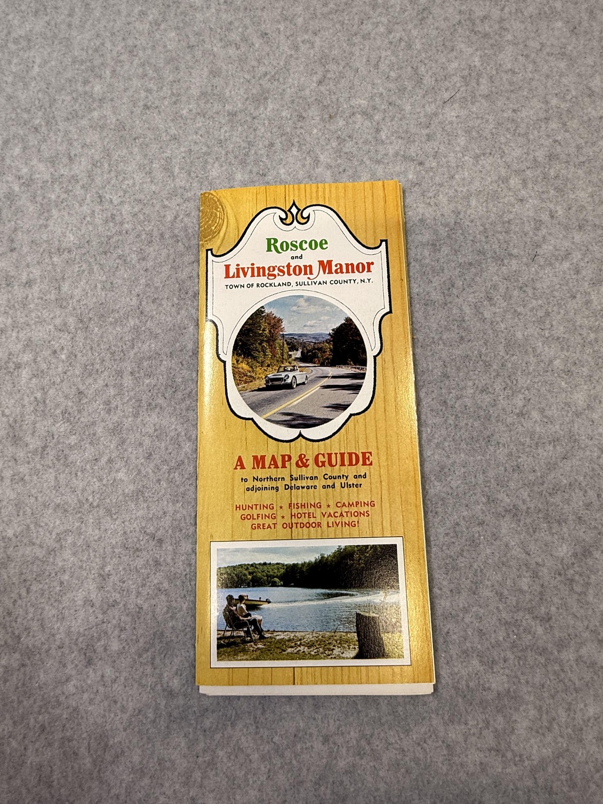 Vintage Roscoe Livingston Manor NY Map & Guide Travel Brochure Sullivan Co