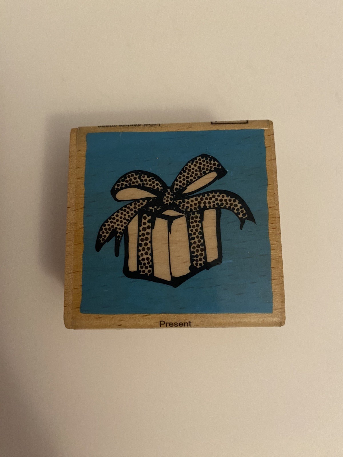 New Vap! Scrap Present Wood Mounted Rubber Stamp RS66