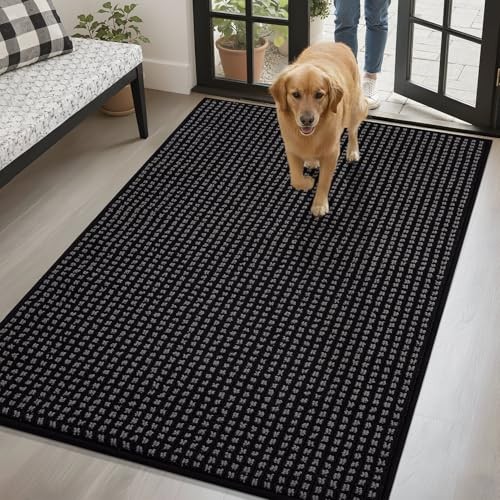  Dirt Trapper Indoor Doormat,32"x48" Welcome Door 48" x 32" (Rectangular) Black