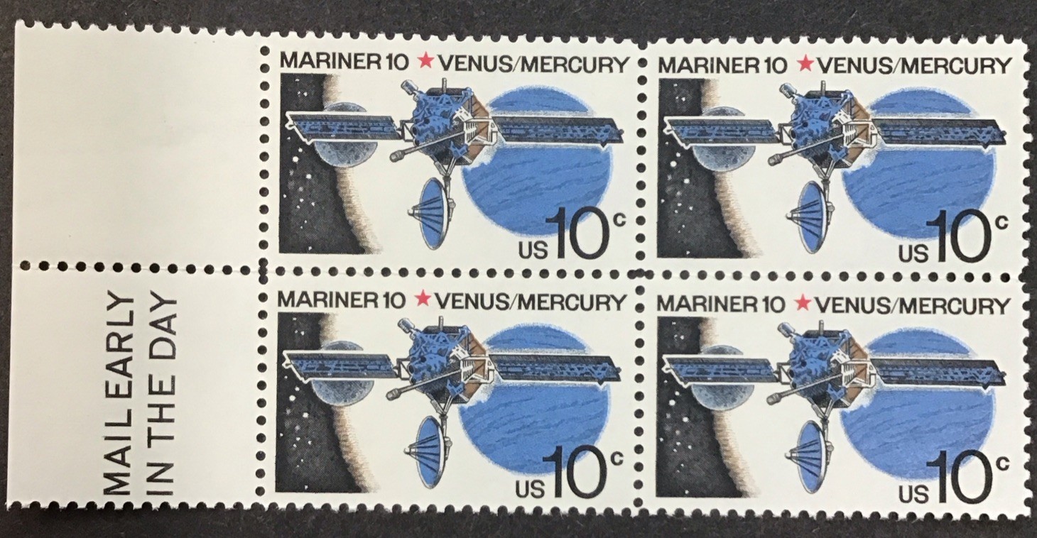 USA #1557  Mariner 10 Venus Mercury 10c Plate Block MNH Stamps