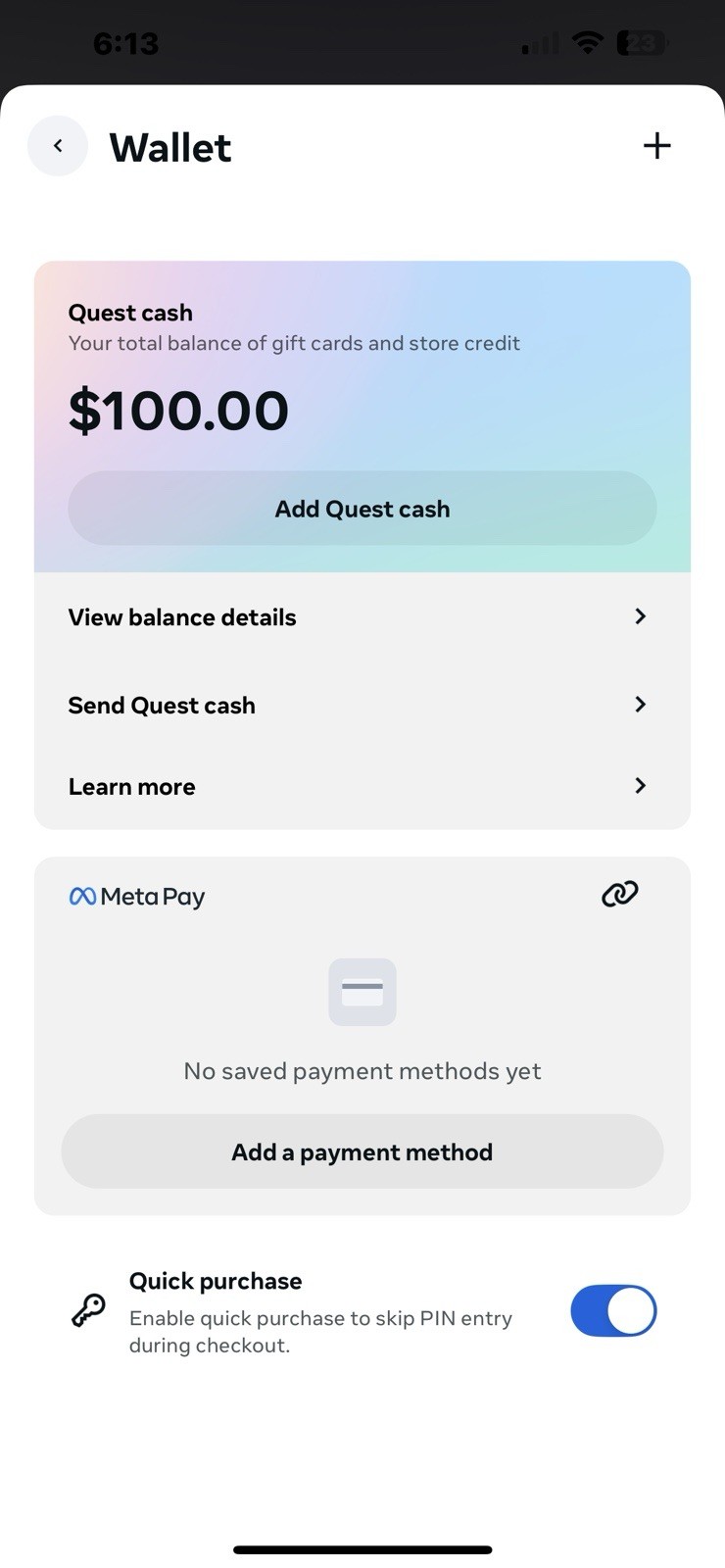 $100 Meta Quest Gift Card 