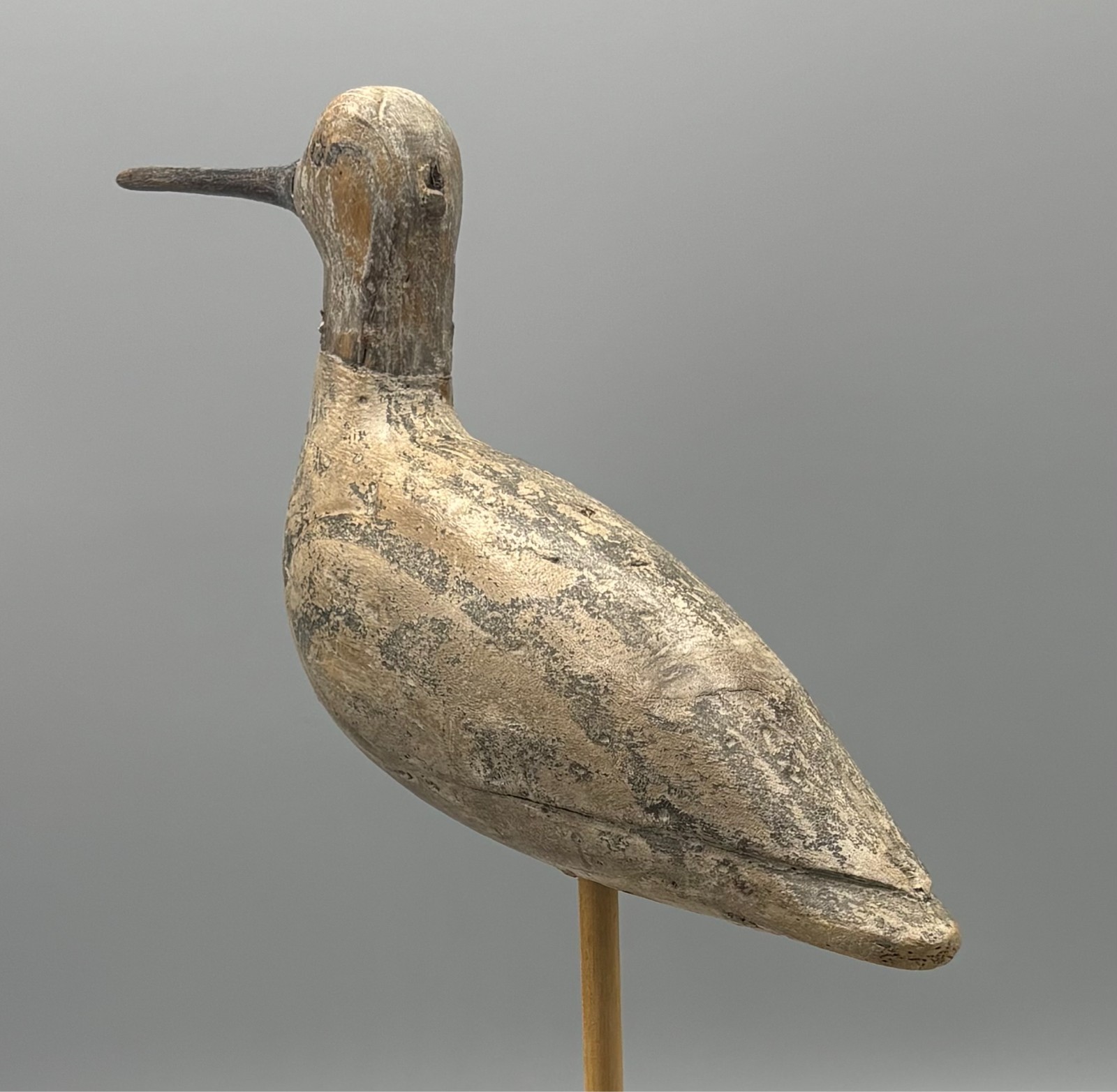 EARLY YELLOWLEGS ANTIQUE SHOREBIRD DECOY ATT. JOE KING (1835-1913) MANAHAWKIN,NJ