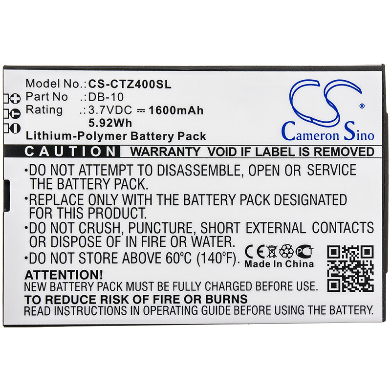 BATTERIE Li-Polymer 1600mAh Type DB-10 For Canon Wordtank Z400 Z410 Z800 Z900