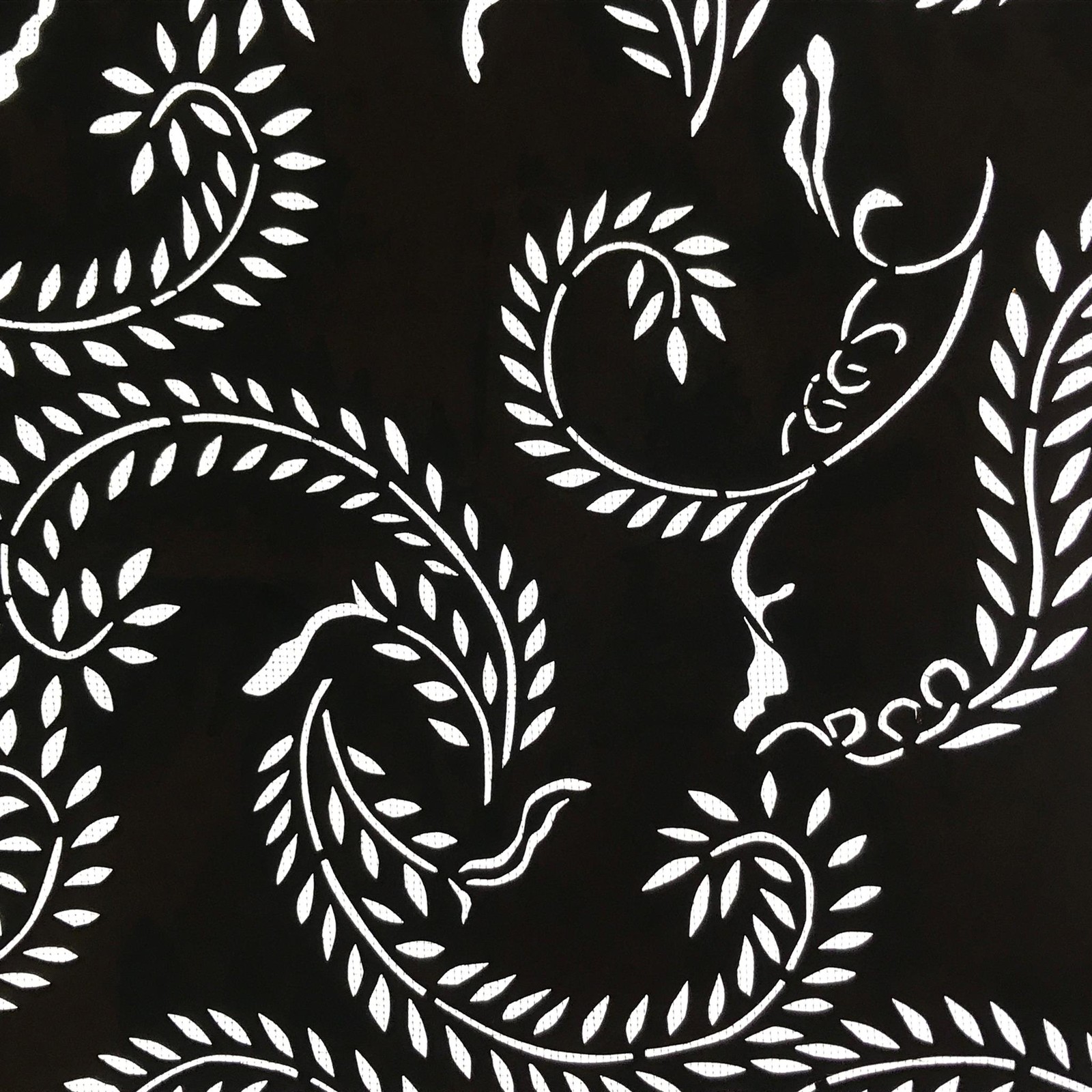 Antique Japanese Katagami Kimono Paper Stencil Katazome Winding Vines 4Y584