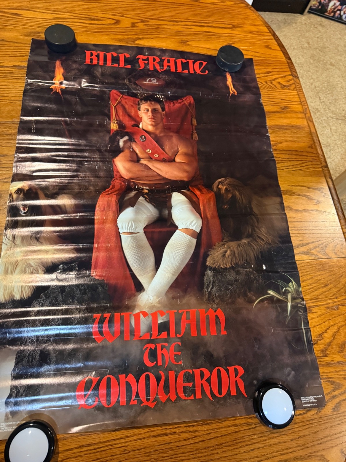 Bill Fralic WILLIAM THE CONQUEROR Atlanta Falcons 1987 Costacos 24x36 POSTER