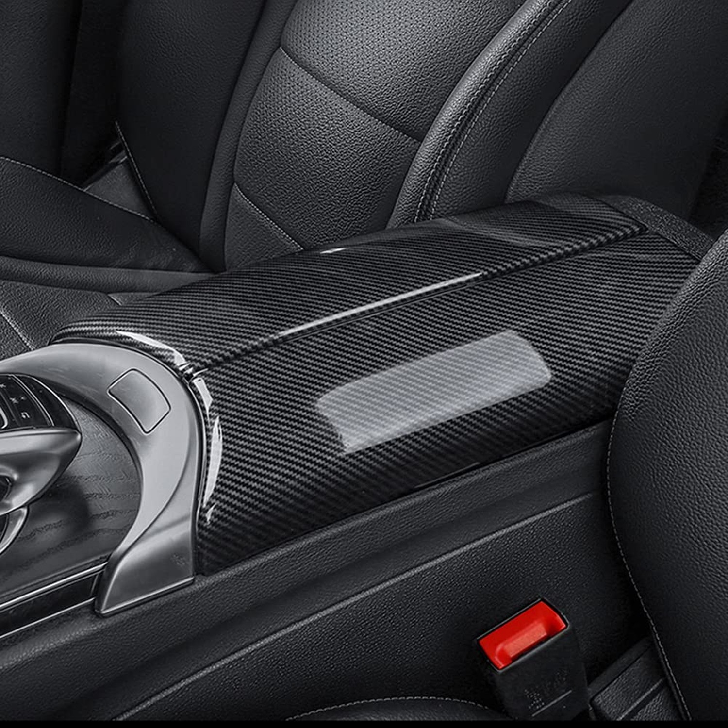 Interior Center Console Armrest Storage Box Protective Cover Trim for Mercede...