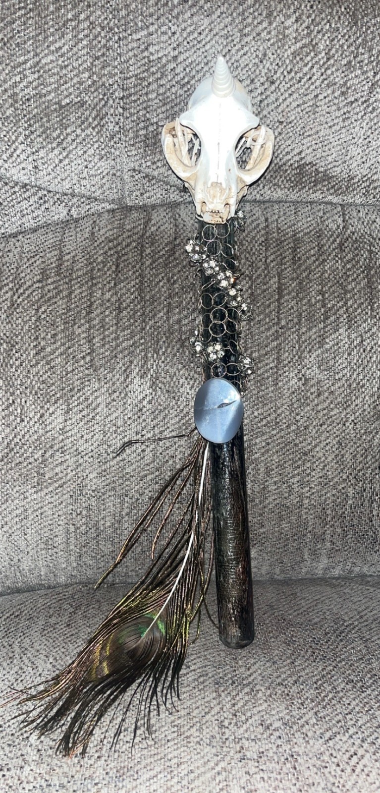 Unicorn Magic Wand 13.5" Oddity Weird OOAK Sideshow Gaff