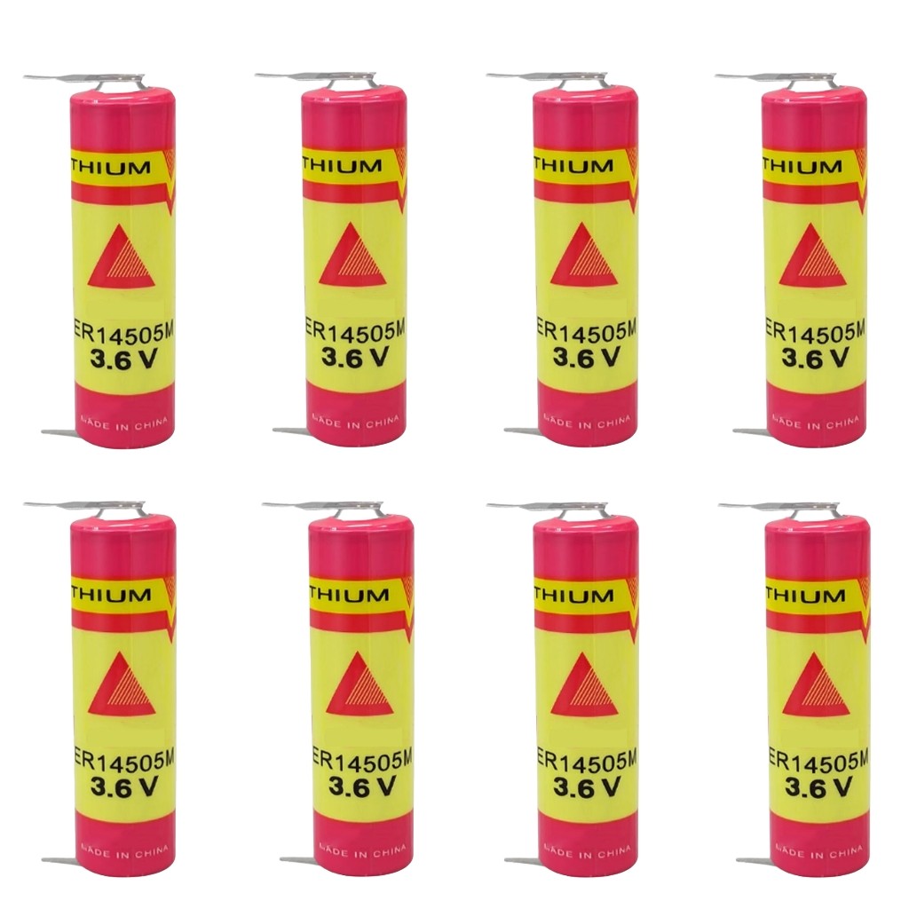 8PCS ER14505M 3.6V Household Plug-in Battery 2200mAh Welding Foot Battery