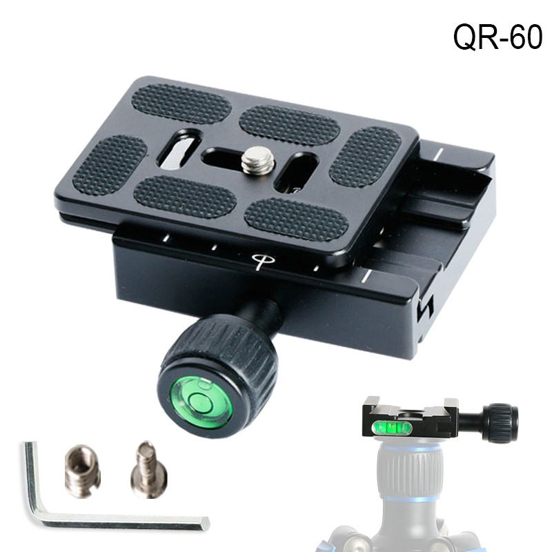 Metal QR60 Camera Quick Release Plate Clamp Adapter For Arca Swiss Tripod