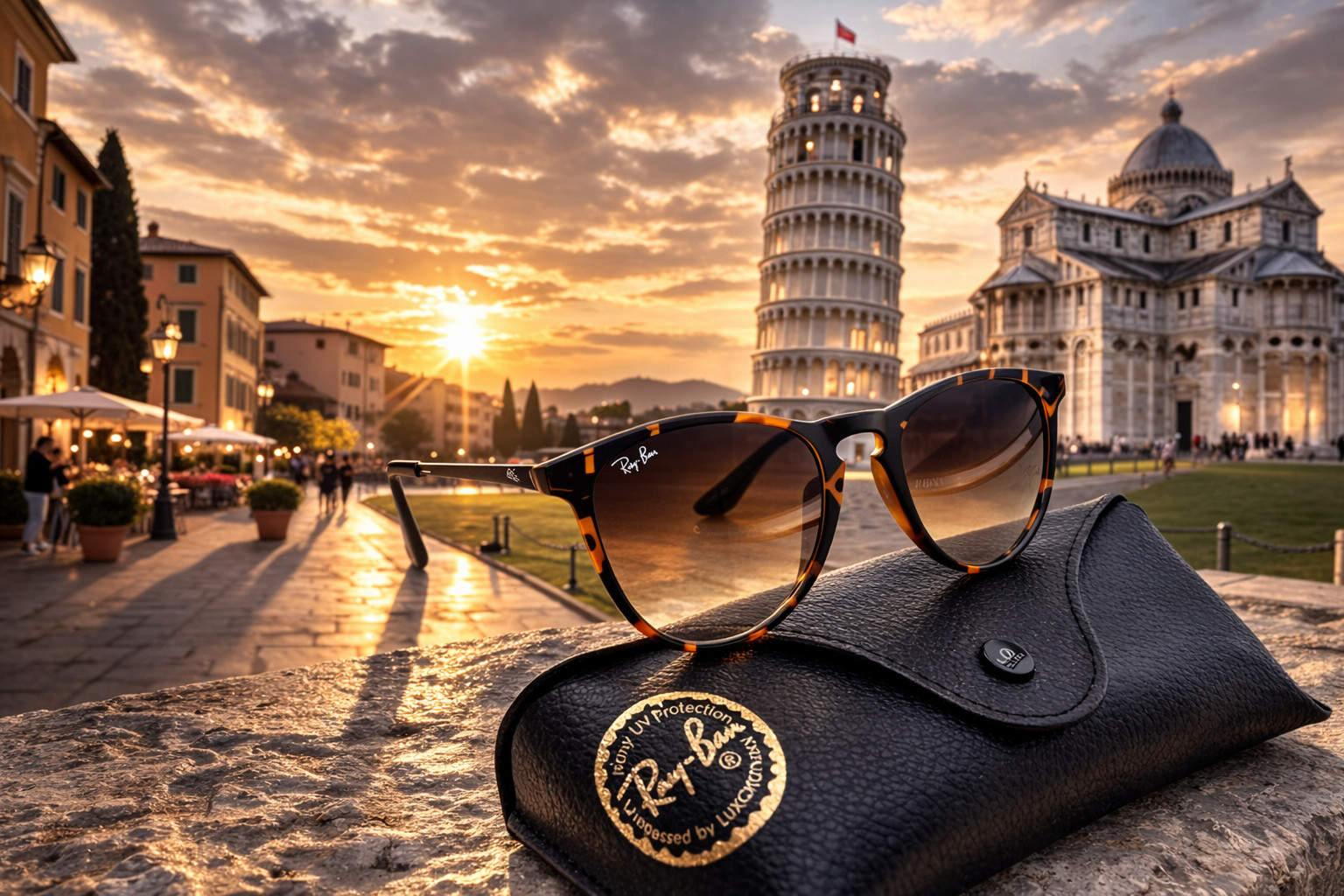 Ray-Ban Erika RB4171 Polarized Sunglasses Tortoise Frame Brown Gradient