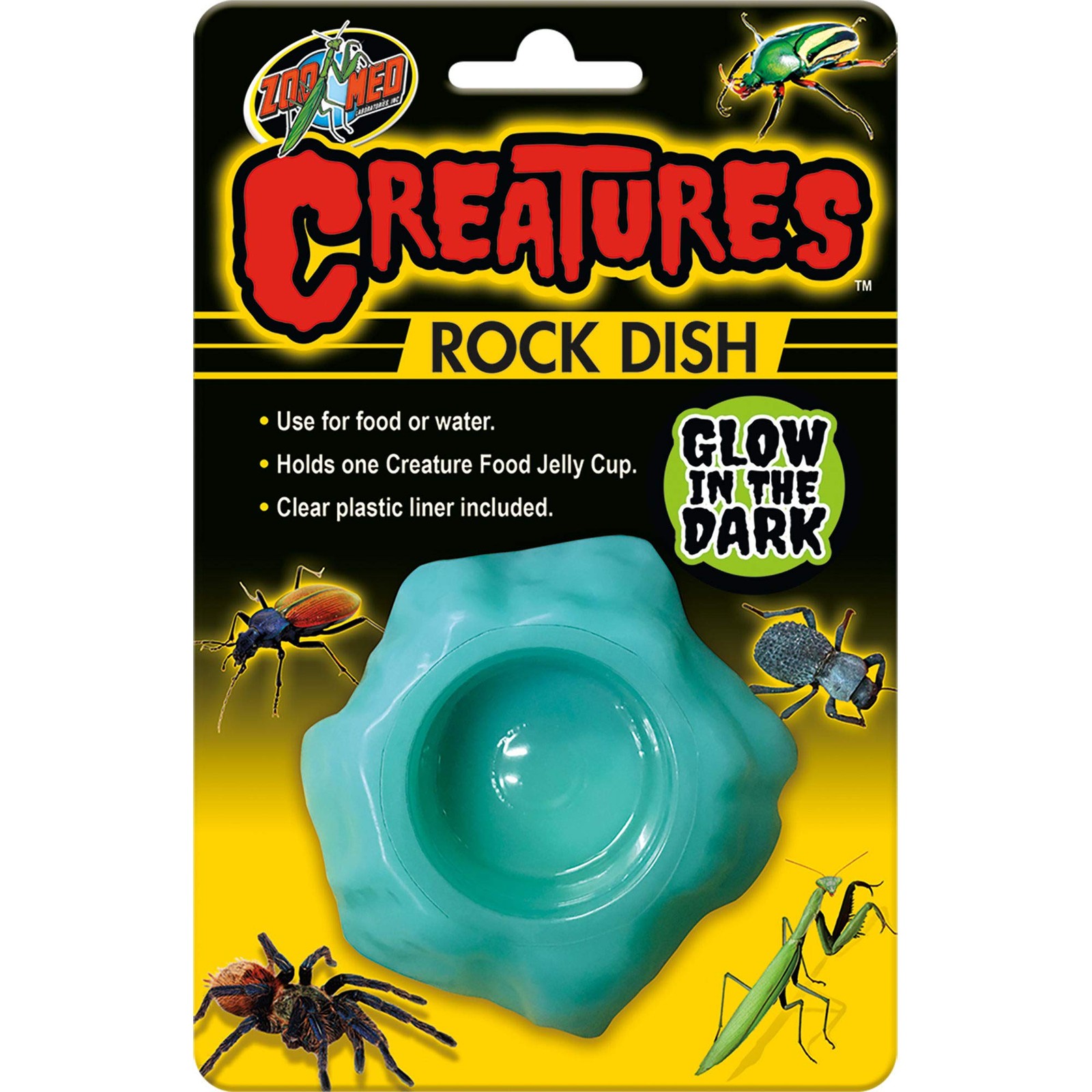 Zoo Med Creatures Rock Dish 1 Pack - (3" L x 3" W x 0.75" H) - Pack of 6