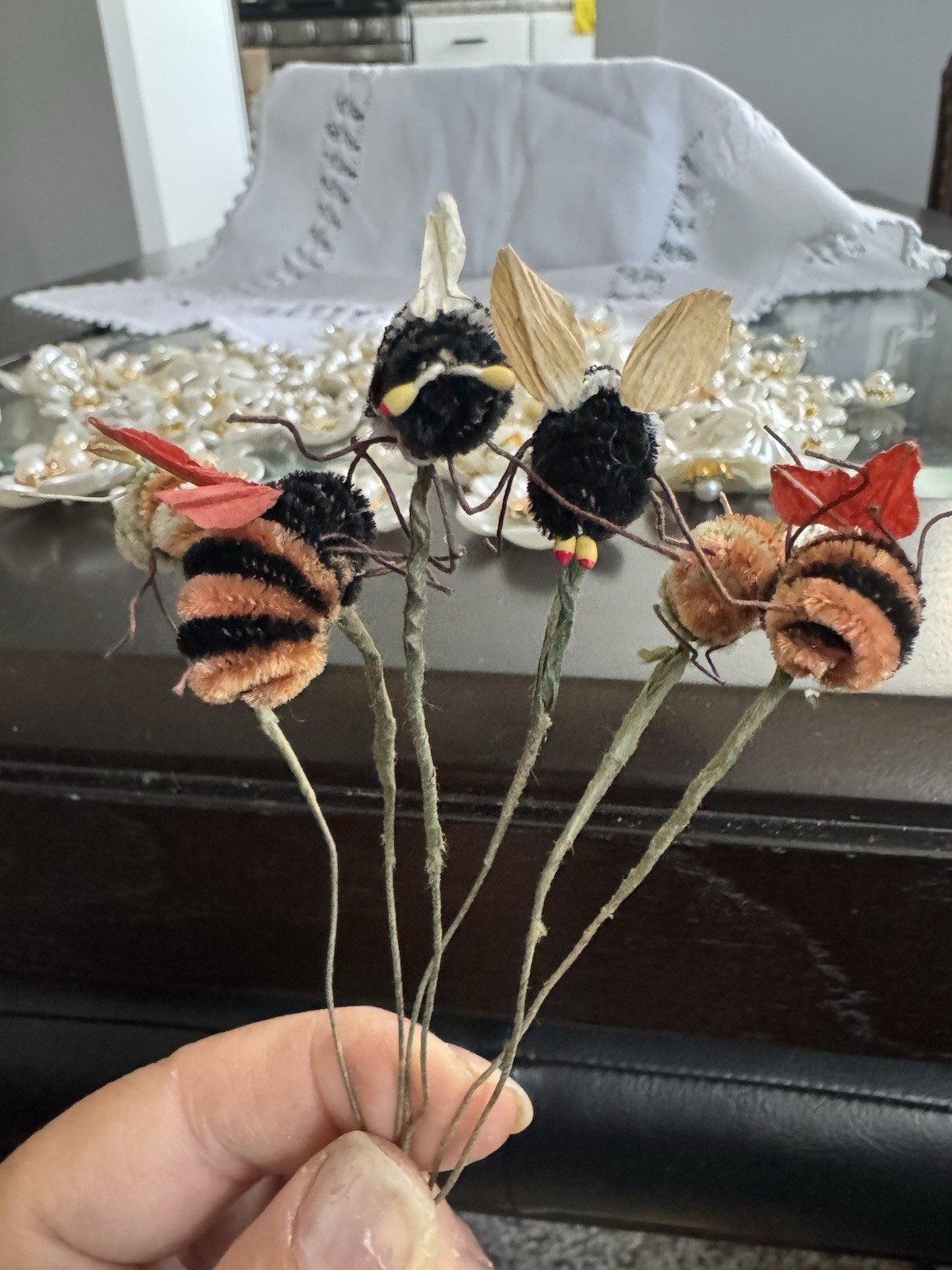 Handmade Pipe Cleaner Insect Craft Decorations Bees Lot