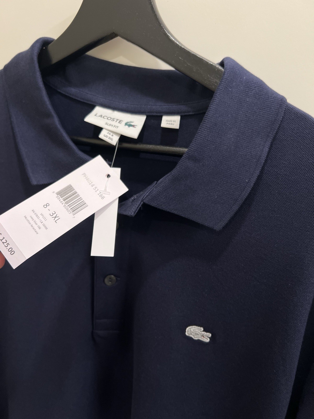 LACOSTE Men's Regular Fit Print Cotton Piqué Polo XXXL