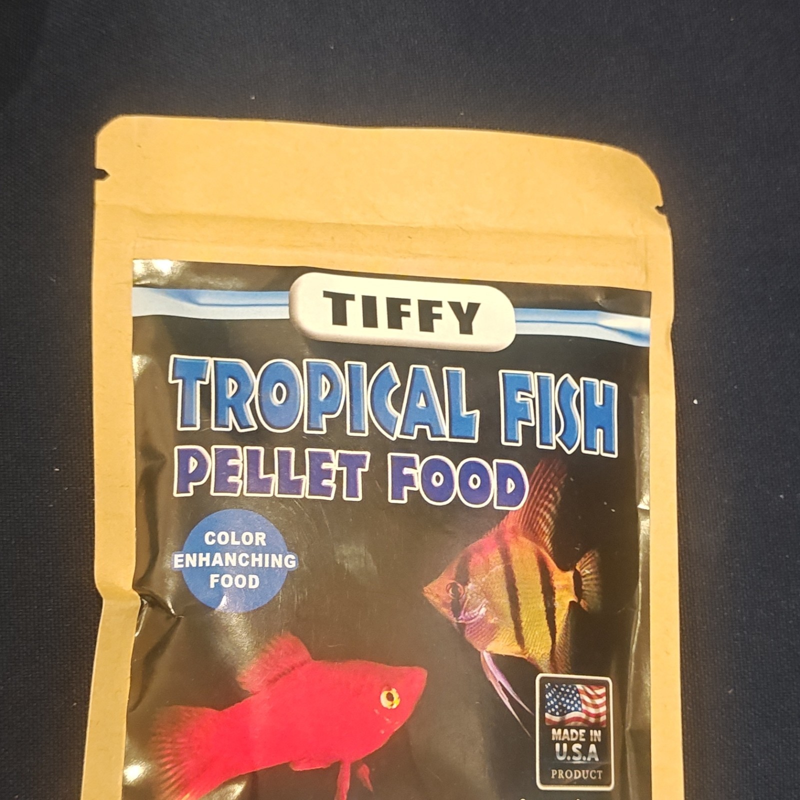 Tiffy Tropical Fish Color Enhancing Pellets Fish Food 2.5 oz (71g)