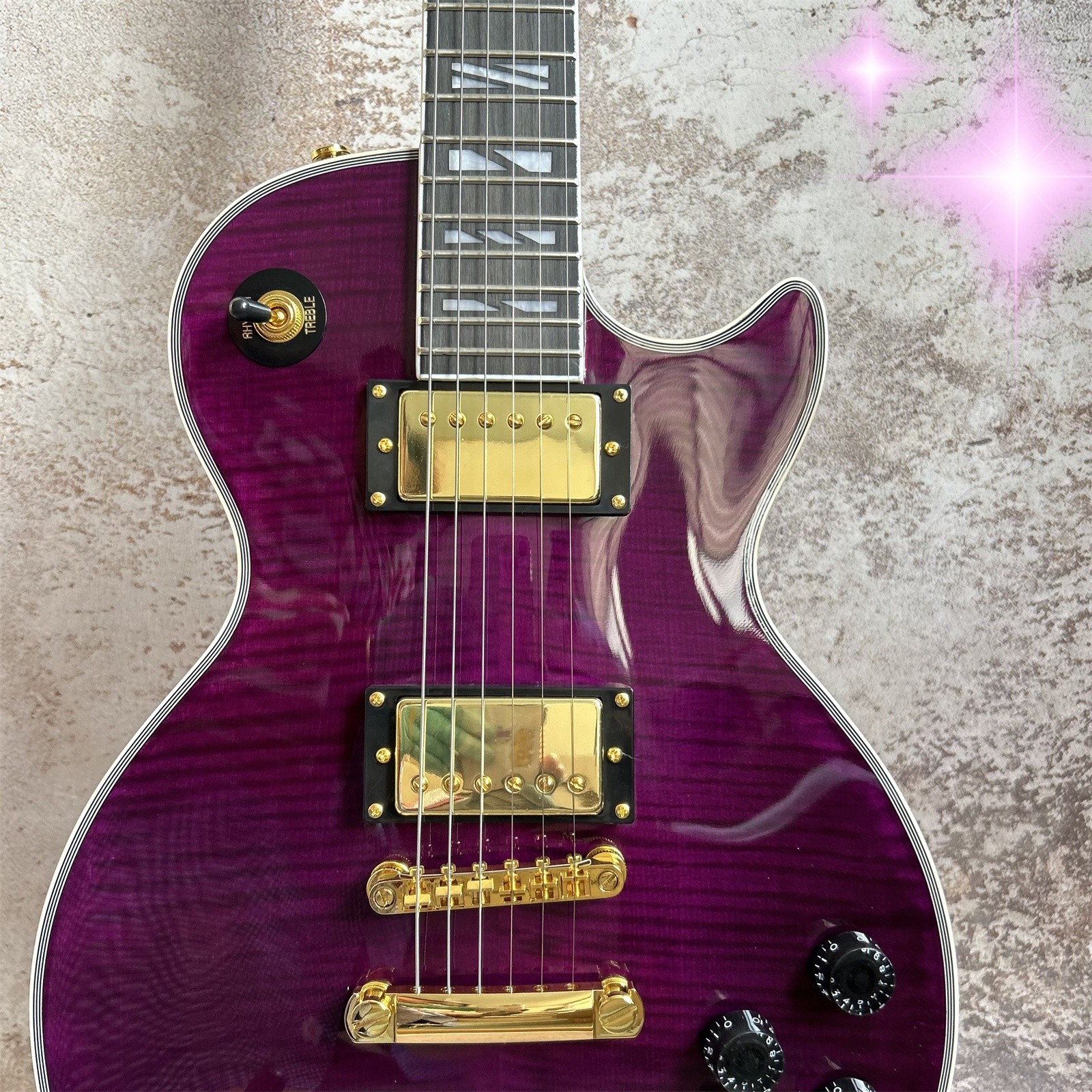  US Warehouse Standard Berry Purple Electric Guitar HH Pickups & Gold Parts