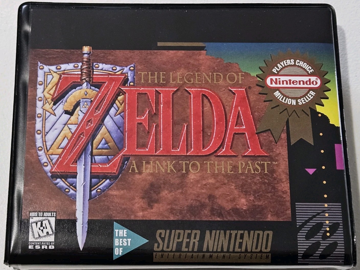 The Legend Of Zelda Link's To Past Player's Choice CASE ONLY Super Nintendo Box 