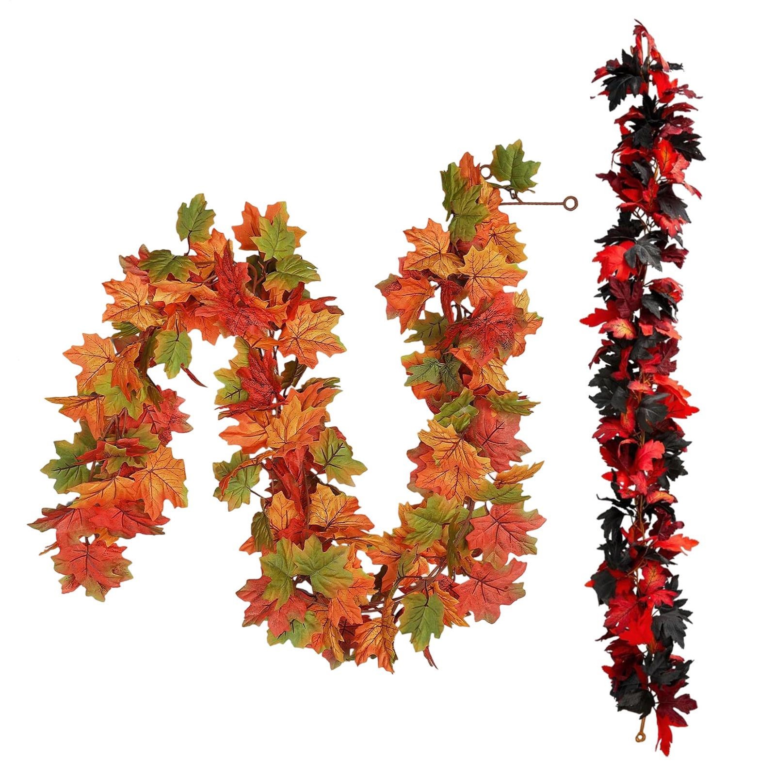 68ft Fall Garland Maple Leaf Hanging Mantle Vine Door Wall Thanksgiving Decor 