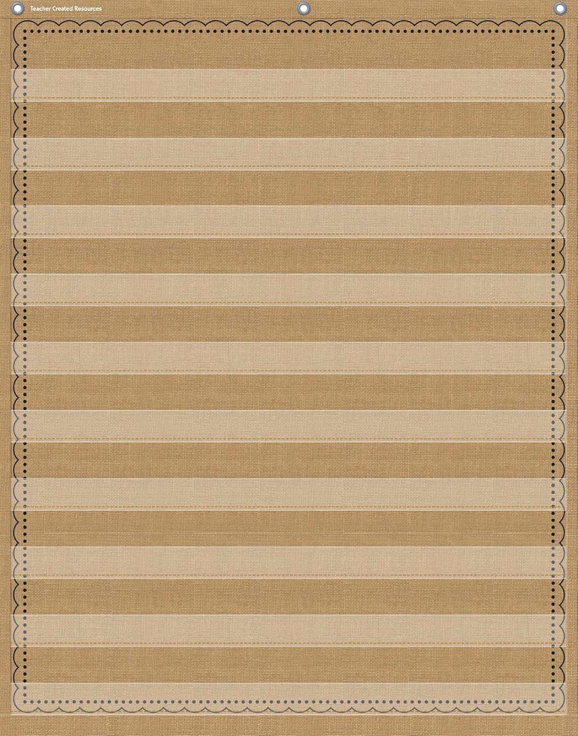 Burlap 10 Pocket Pocket Chart (34'' X 44'') (TCR20839)