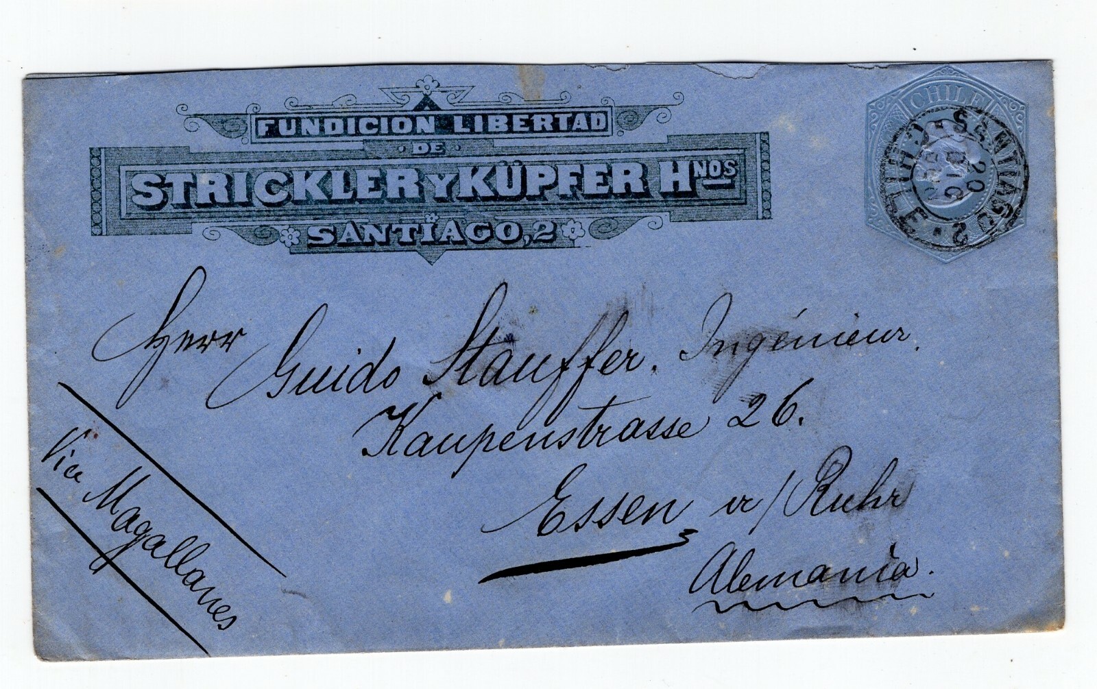 CHILE Advertising Commercial stationery must see L26