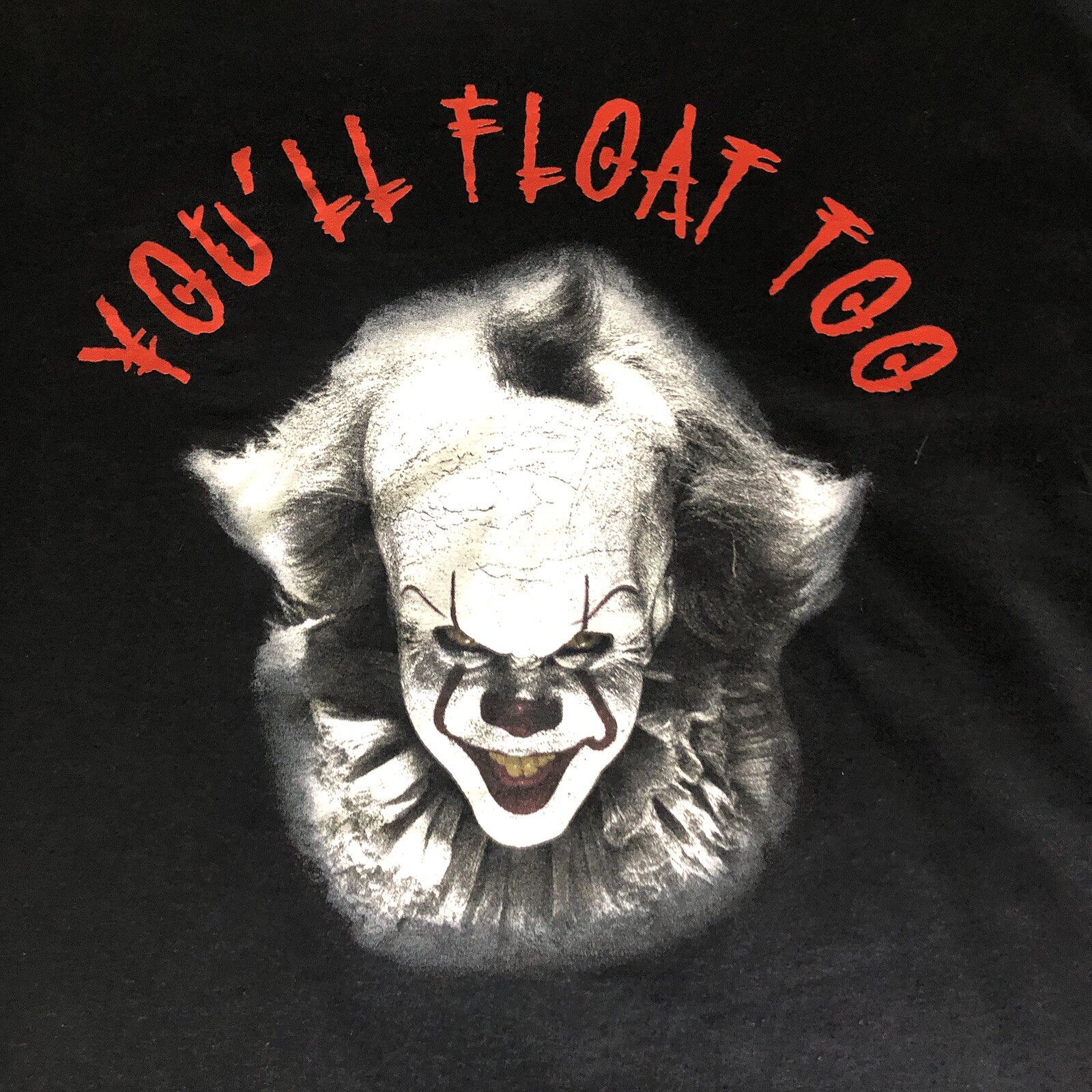 Pennywise You'll Float Too T-shirt NWT Scary Black Clown Stephen King M Unisex