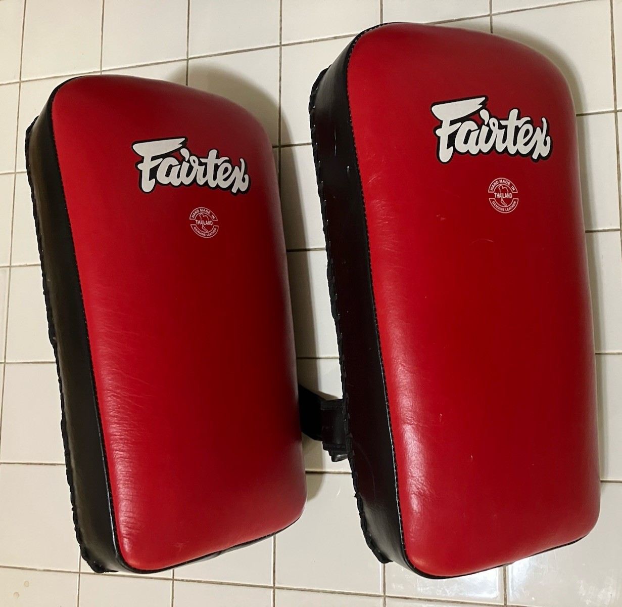 Fairtex Standard Size Thai Kick Pads Genuine Leather Muay Thai MMA Boxing